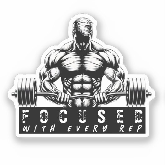 Body Builder-Fitness Aufkleber (Vorderseite)