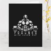 Body Builder-Fitness Karte (Gelbe Blume)