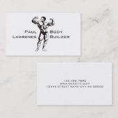 Body Builder Personal Trainer Fitness Visitenkarte (Vorne/Hinten)
