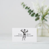 Body Builder Personal Trainer Fitness Visitenkarte (Stehend Vorderseite)