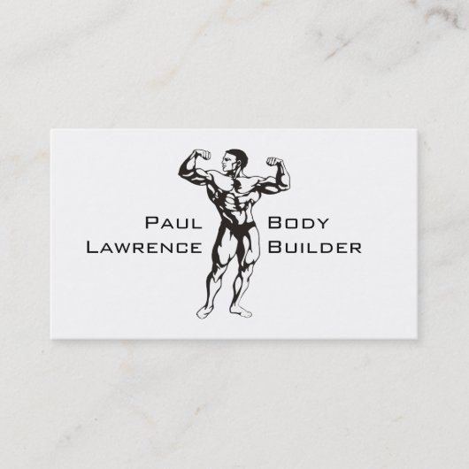 Body Builder Personal Trainer Fitness Visitenkarte (Vorderseite)