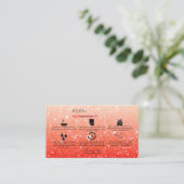 Body Butter Anwendung Red Glitzer Visitenkarte (Stehend Vorderseite)