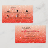 Body Butter Anwendung Red Glitzer Visitenkarte (Vorne/Hinten)