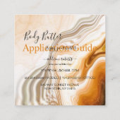 Body Butter Application Guide Modernes Liquid Gold Quadratische Visitenkarte (Rückseite)