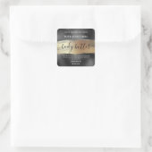 Body Butter Etiketten schwarz mit Gold Tinte Quadratischer Aufkleber (Tasche)