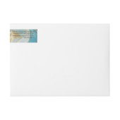 Body Butter Jar Label Blue Marble Gold Glitter (Vorderseite)