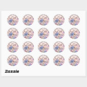 Body Butter Packaging Rose Tropfen Holograph Runder Aufkleber (Blatt)