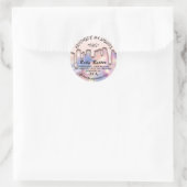 Body Butter Packaging Rose Tropfen Holograph Runder Aufkleber (Tasche)
