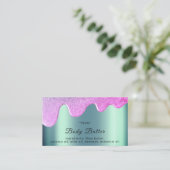Body Butter Tropfen Produkt Verpackung Pink Social Visitenkarte (Stehend Vorderseite)