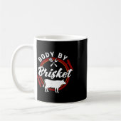 Body by Brisket Funny Grillen Smoker Barbecue Gesc Kaffeetasse (Links)