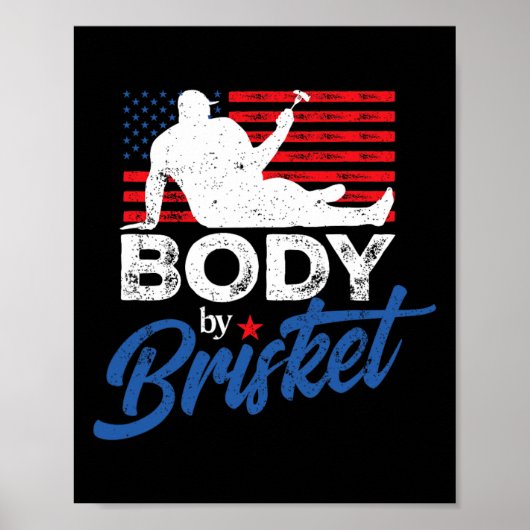 Body by Brisket Grillen Funny Bod Poster (Vorne)