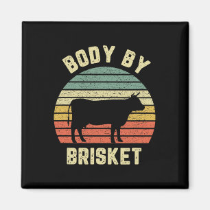 Body By Brisket-Shirt Lustig Bbq Byckyard Grill Co Magnet