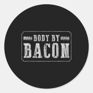 Body by Bycon Grillen Funny Runder Aufkleber