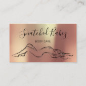 Body Care Bildhauerei QRCODE Schwarze Rose Moderne Visitenkarte (Vorderseite)