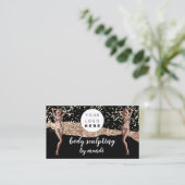 Body Care Fashion Logo QR Code Bikini Black Visitenkarte (Stehend Vorderseite)