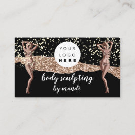 Body Care Fashion Logo QR Code Bikini Black Visitenkarte