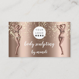 Body Care Fashion Logo QR Code Bikini Confetti Visitenkarte
