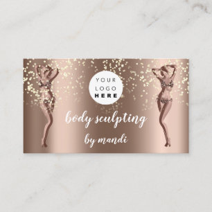 Body Care Fashion Logo QR Code Bikini Confetti Visitenkarte