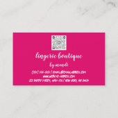 Body Care Logo QR Code Bikini Underground Shop Pin Visitenkarte (Rückseite)
