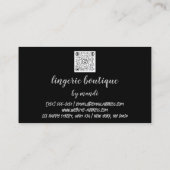 Body Care Logo QR Code Bikini Underground Shop Sch Visitenkarte (Rückseite)