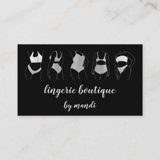 Body Care Logo QR Code Bikini Underground Shop Sch Visitenkarte (Vorderseite)