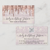 Body Care Schönheitssalon QRCode Logo Glitzer Effe Visitenkarte (Vorne/Hinten)