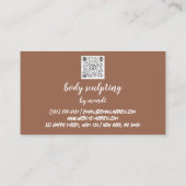 Body Care Sclupting Massage Logo Rose Gold QR Visitenkarte (Rückseite)