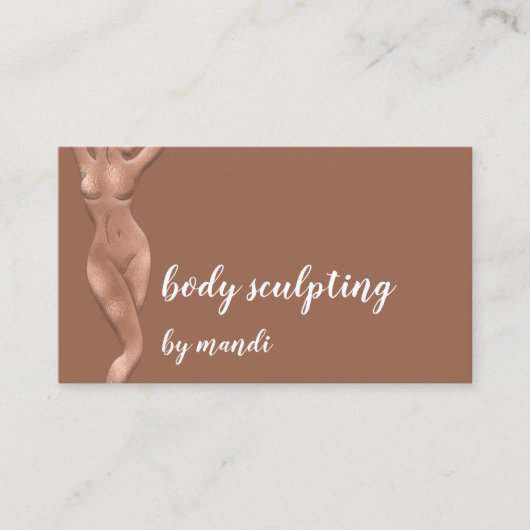 Body Care Sclupting Massage Logo Rose Gold QR Visitenkarte (Vorderseite)