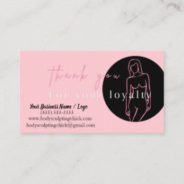 Body Conturating Loyalty Card Visitenkarte