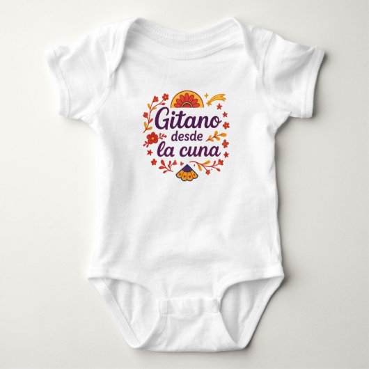 🍼 Body de bebé “Gitano desde la cuna”Raíz Gitana Baby Strampler (Vorderseite)