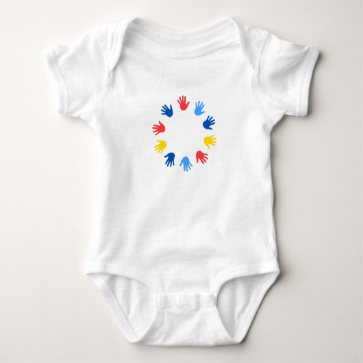 Body em Jersey para Bebês Mãos Baby Strampler (Vorderseite)