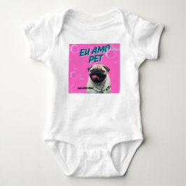 Body em Jersey para Bebês Via Pantanal pet  Baby Strampler