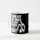 "Body-Gebäude"-Motivation - Ersparnis des Körpers Kaffeetasse (Vorderseite Links)