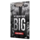 "Body Gebäude"-Motivation - Think Big, Get Big Klemmbrett (Links)