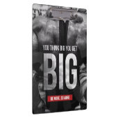 "Body Gebäude"-Motivation - Think Big, Get Big Klemmbrett (Rechts)