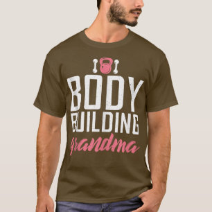 Body Gebäude Oma Gym Workout Bodybuilding Gra T-Shirt