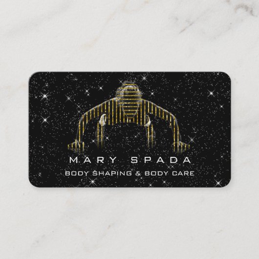 Body Gebäude Shaping Fitness Sclupting Spark Gold Visitenkarte (Vorderseite)