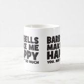 "Body Gebäude" Spaß - Barbells machen mich glückli Kaffeetasse (Mittel)