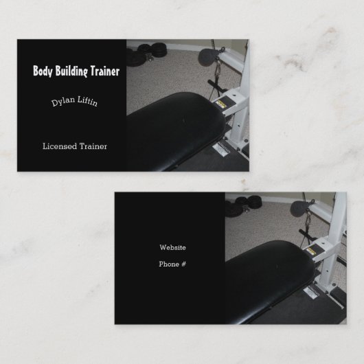 Body-Gebäude-Trainer Visitenkarte (Vorne/Hinten)