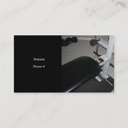 Body-Gebäude-Trainer Visitenkarte (Rückseite)