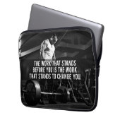 "Body Gebäude" Workout Motivierend Laptopschutzhülle (Vorderseite Links)