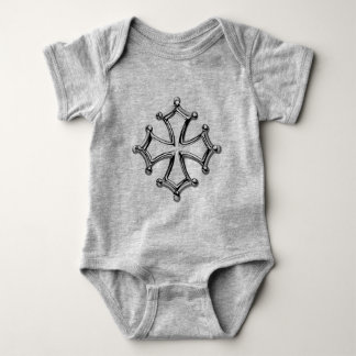 Body graues Baby occitanekreuz Strampler