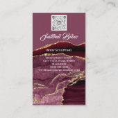 Body-Logo-Massage Bildhauerei Gold WELLNESS-CENTER Visitenkarte (Rückseite)