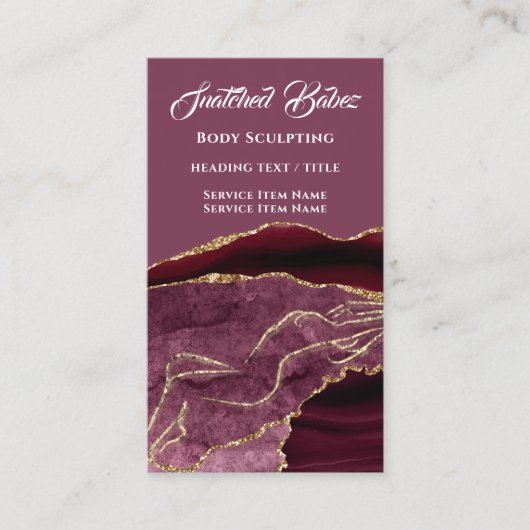 Body-Logo-Massage Bildhauerei Gold WELLNESS-CENTER Visitenkarte (Vorderseite)