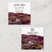 Body-Logo Massage Skulpting Glitzer Gold QRCODE Quadratische Visitenkarte (Vorne/Hinten)