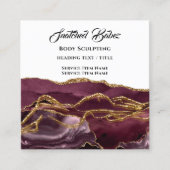 Body-Logo Massage Skulpting Glitzer Gold QRCODE Quadratische Visitenkarte (Vorderseite)