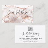 Body-Logo-Skulptur QRCODE-Marmor aus Kupfer Visitenkarte (Vorne/Hinten)