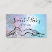 Body-Logo-Skulptur QRCODE-Rose Rosa Tree Blumenmus Visitenkarte (Vorderseite)