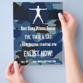 Body Madness Blue Cloud Camouflage Boot Camp Flyer (Hand)