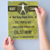 Body Madness Boot Camp Grüne Camouflage Fitness Fl Flyer (Hand)